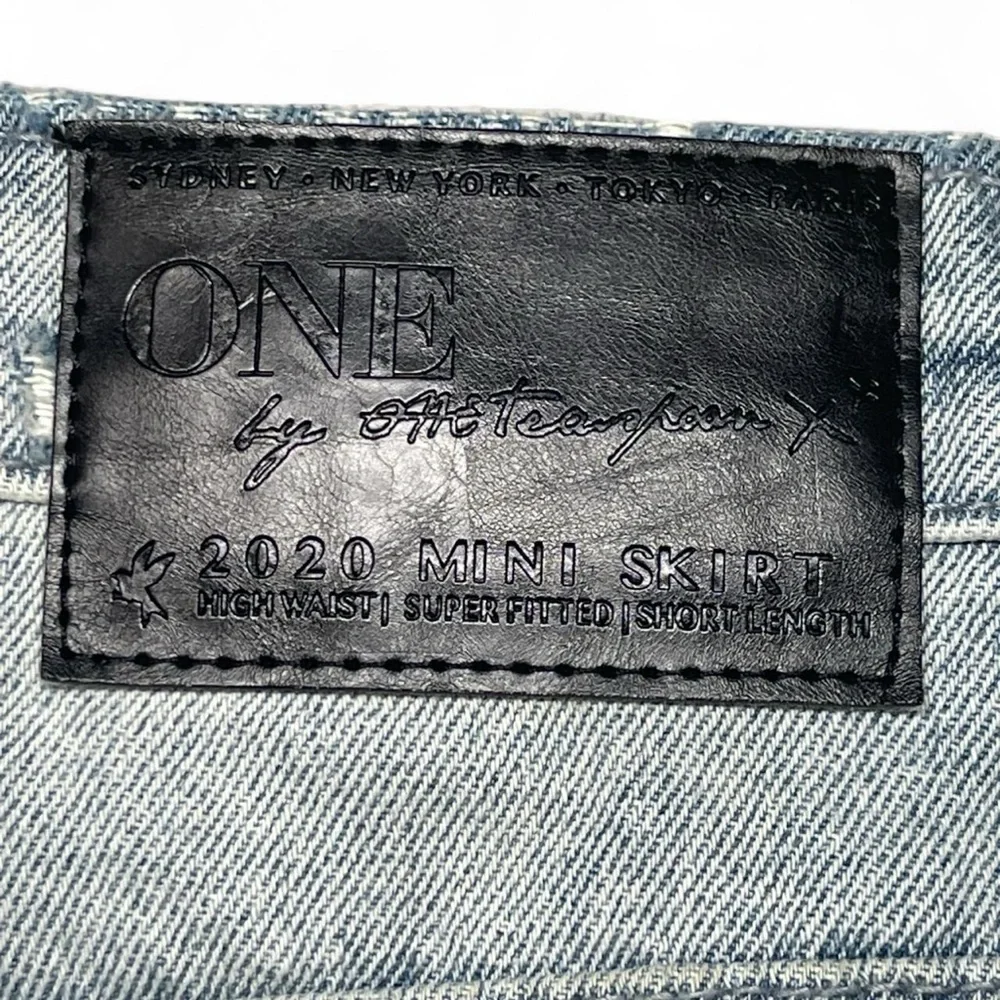 One by One Teaspoon Handmade Mini Skirt High Waist Fitted Short Length Size 26